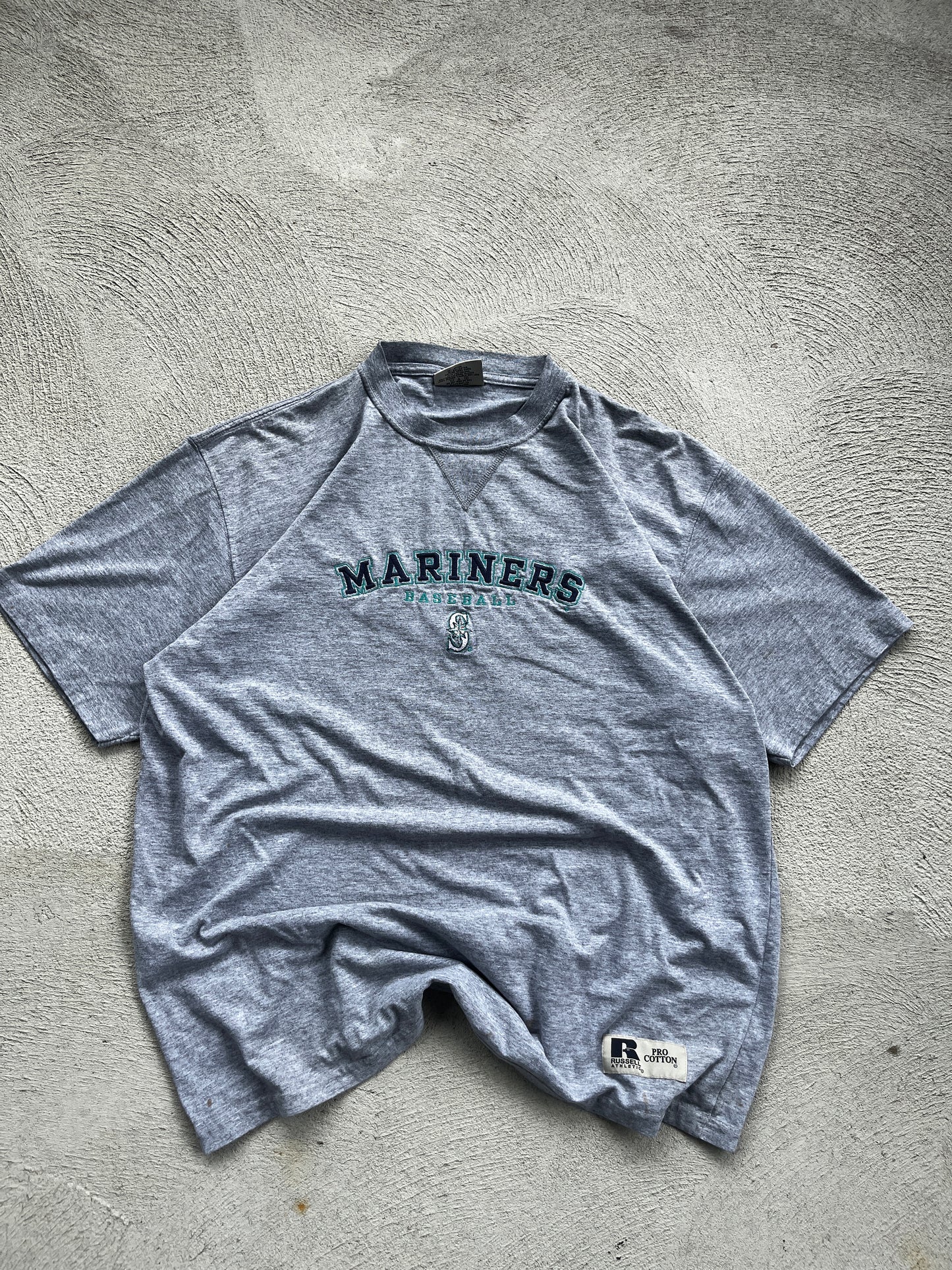 t-shirt vintage mariners russel -L