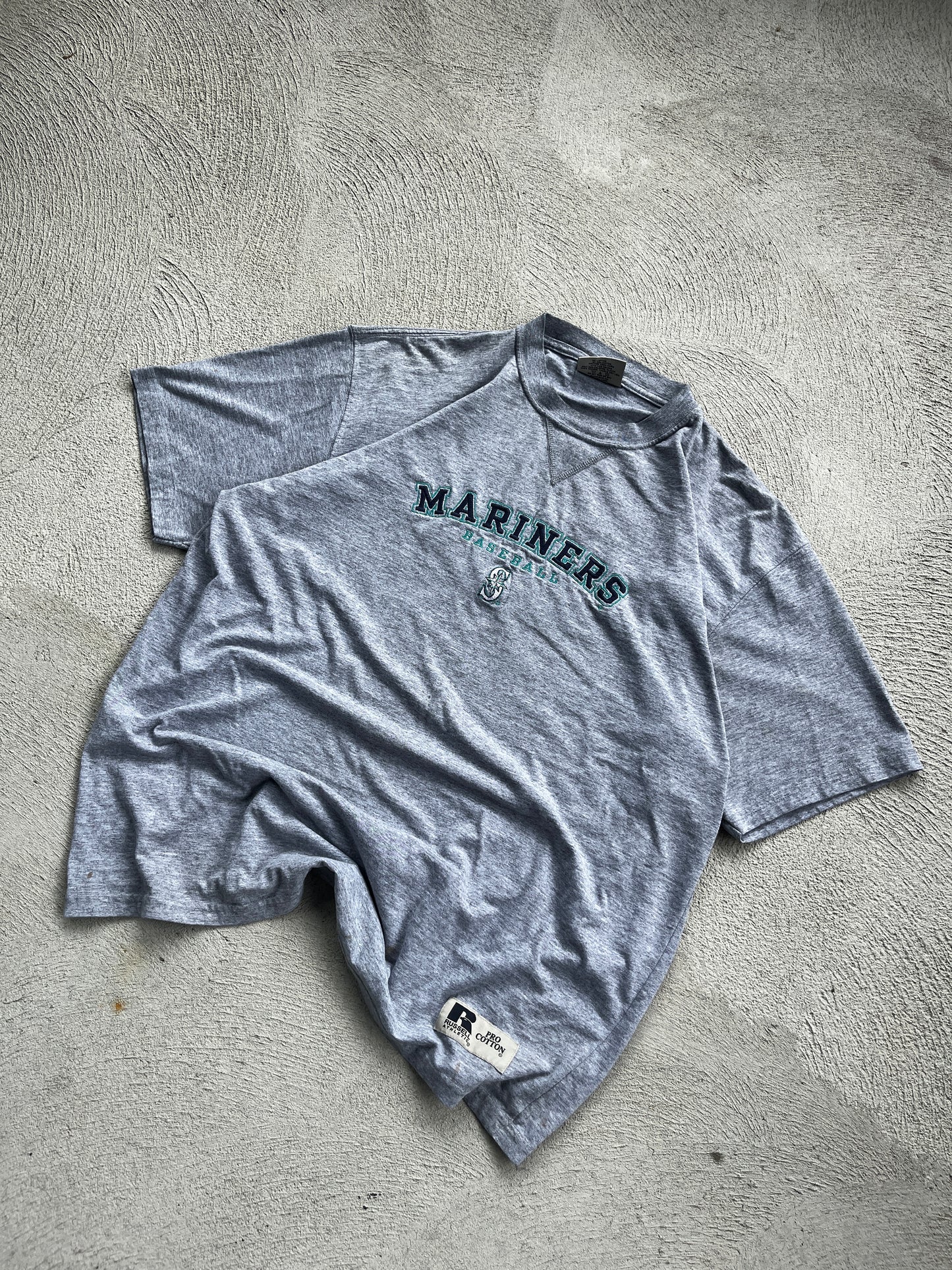 t-shirt vintage mariners russel -L