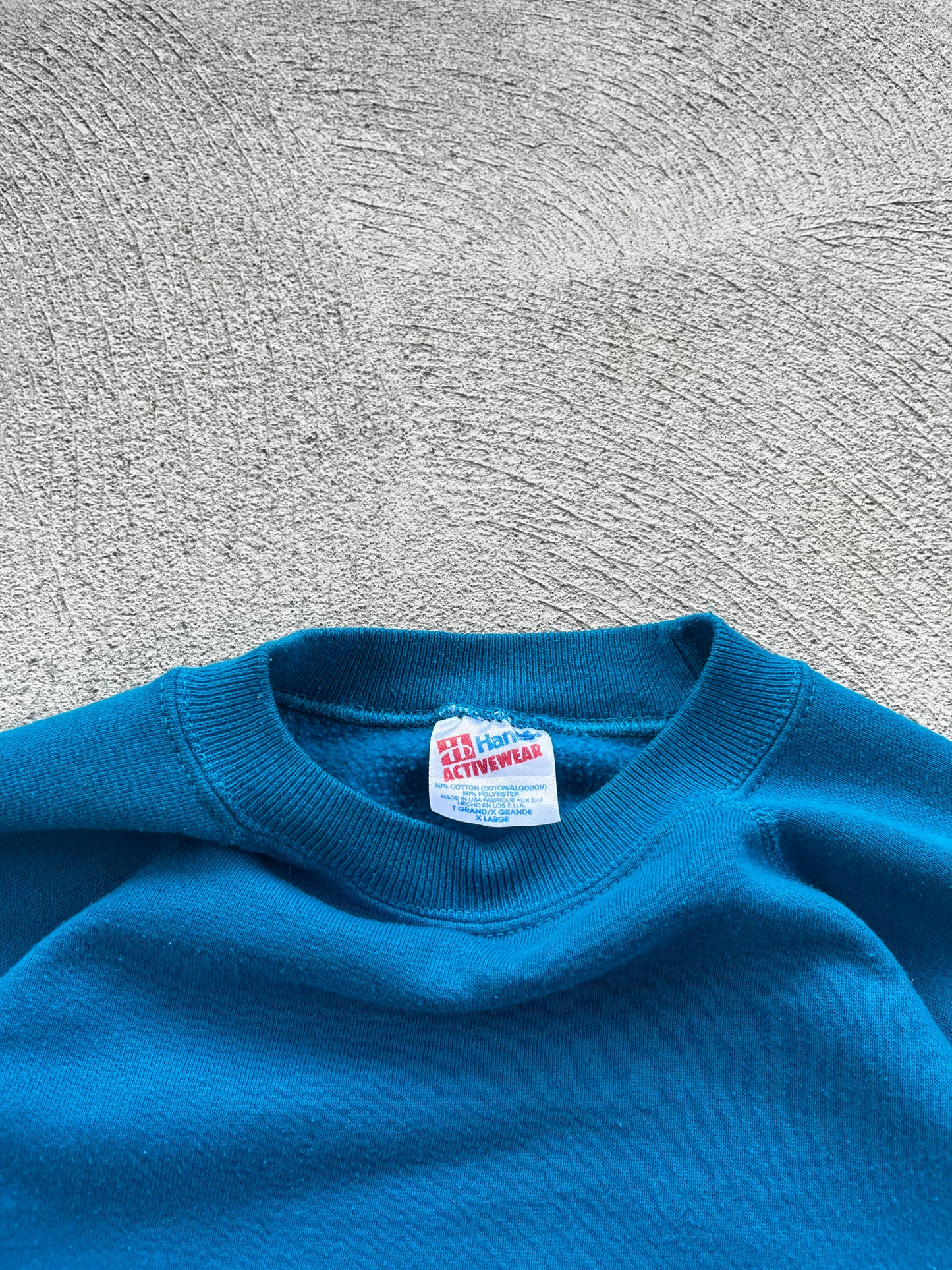 crewneck vintage russell blue -XL fit L