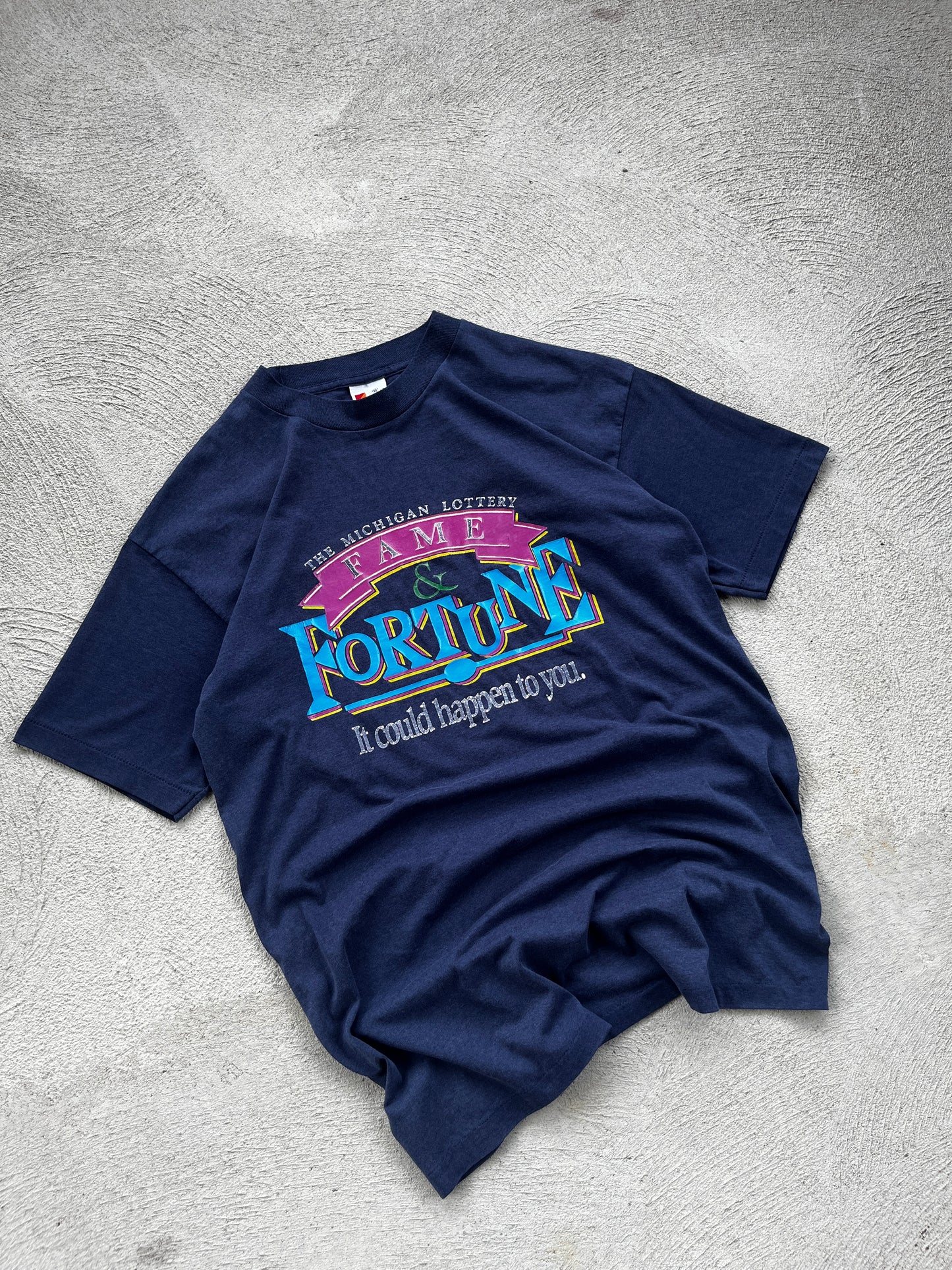 t-shirt vintage michigan fortune -fit M long