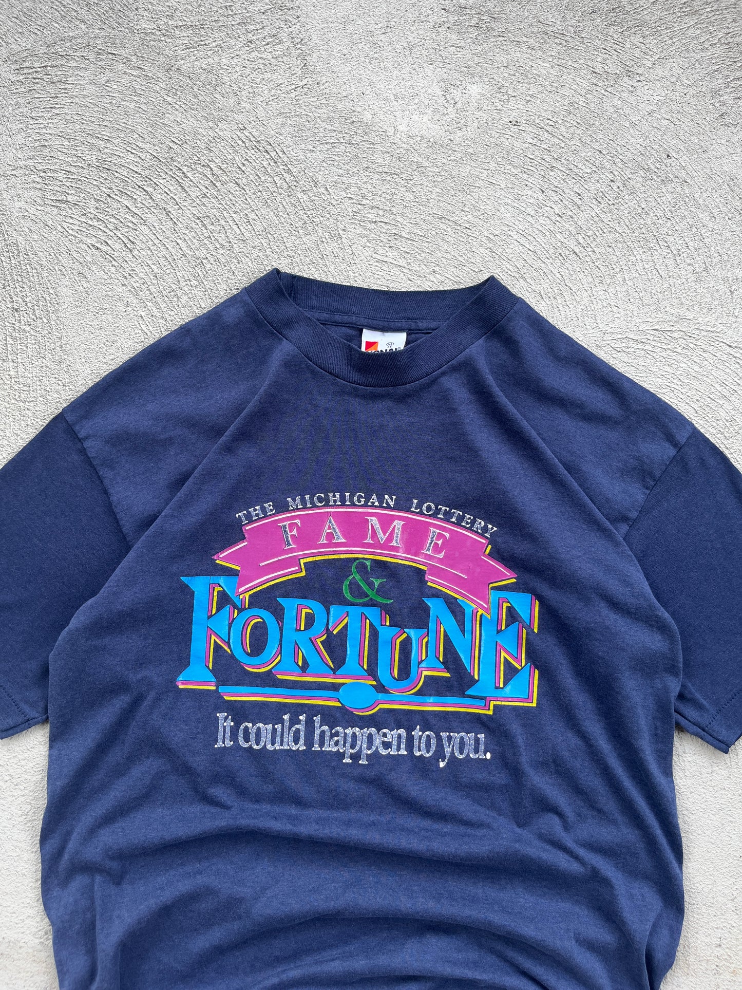 t-shirt vintage michigan fortune -fit M long