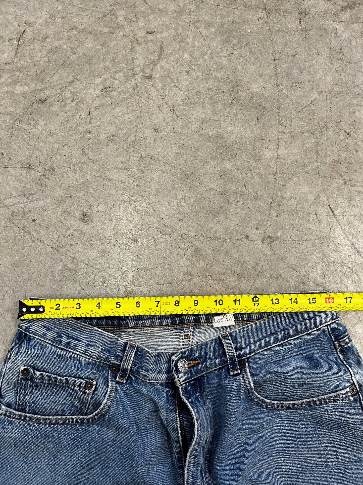 jeans vintage 569 baggy -34/32 zip brisé