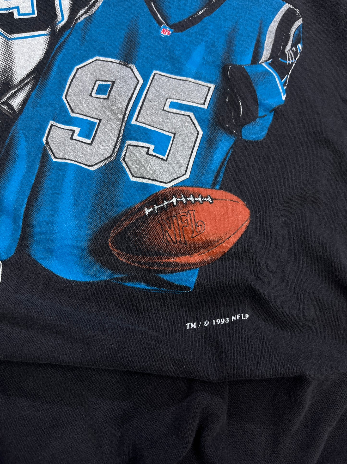 t-shirt vintage 1993 carolina panthers -L