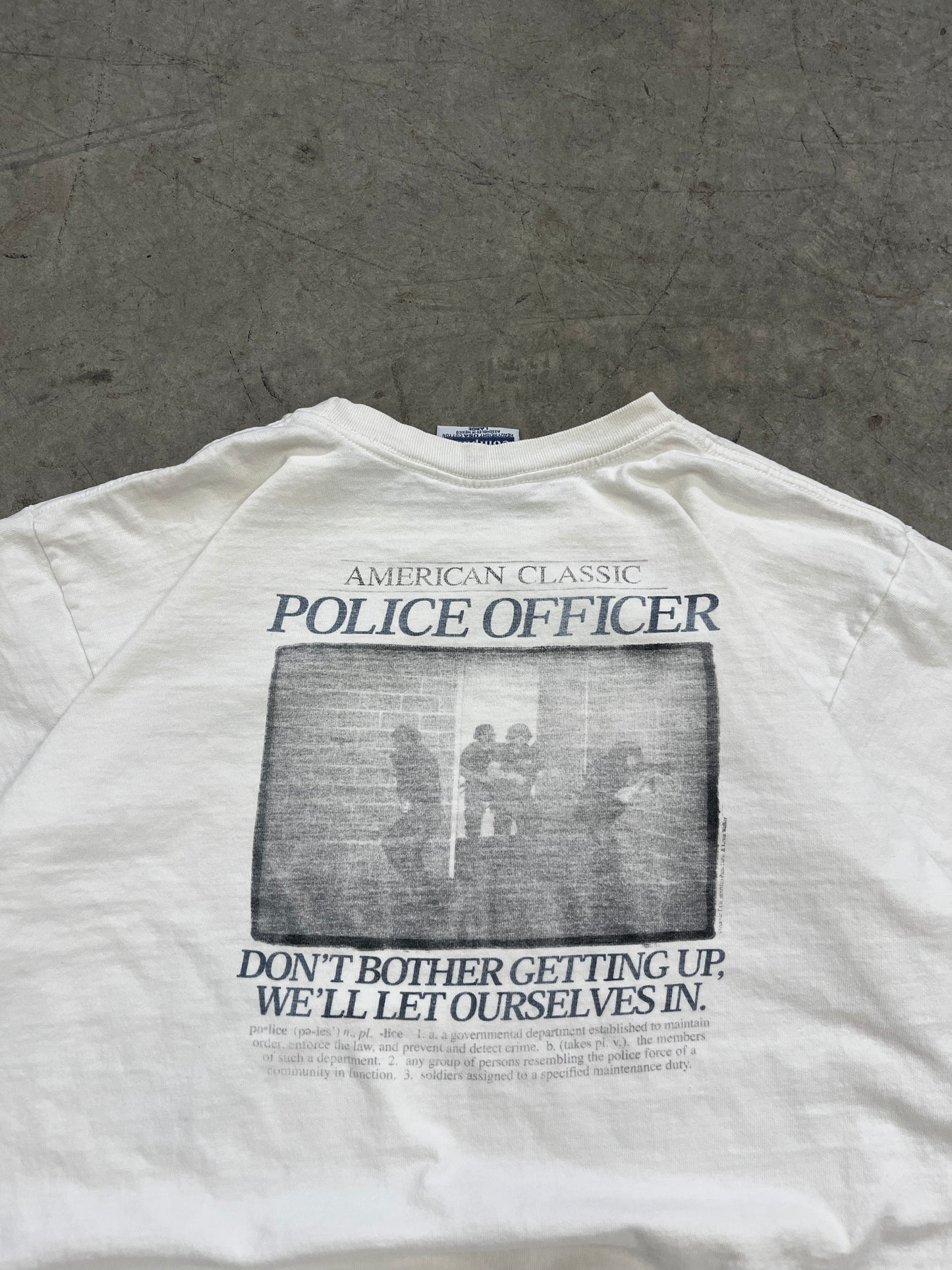 t-shirt vintage Police officer -fit XL