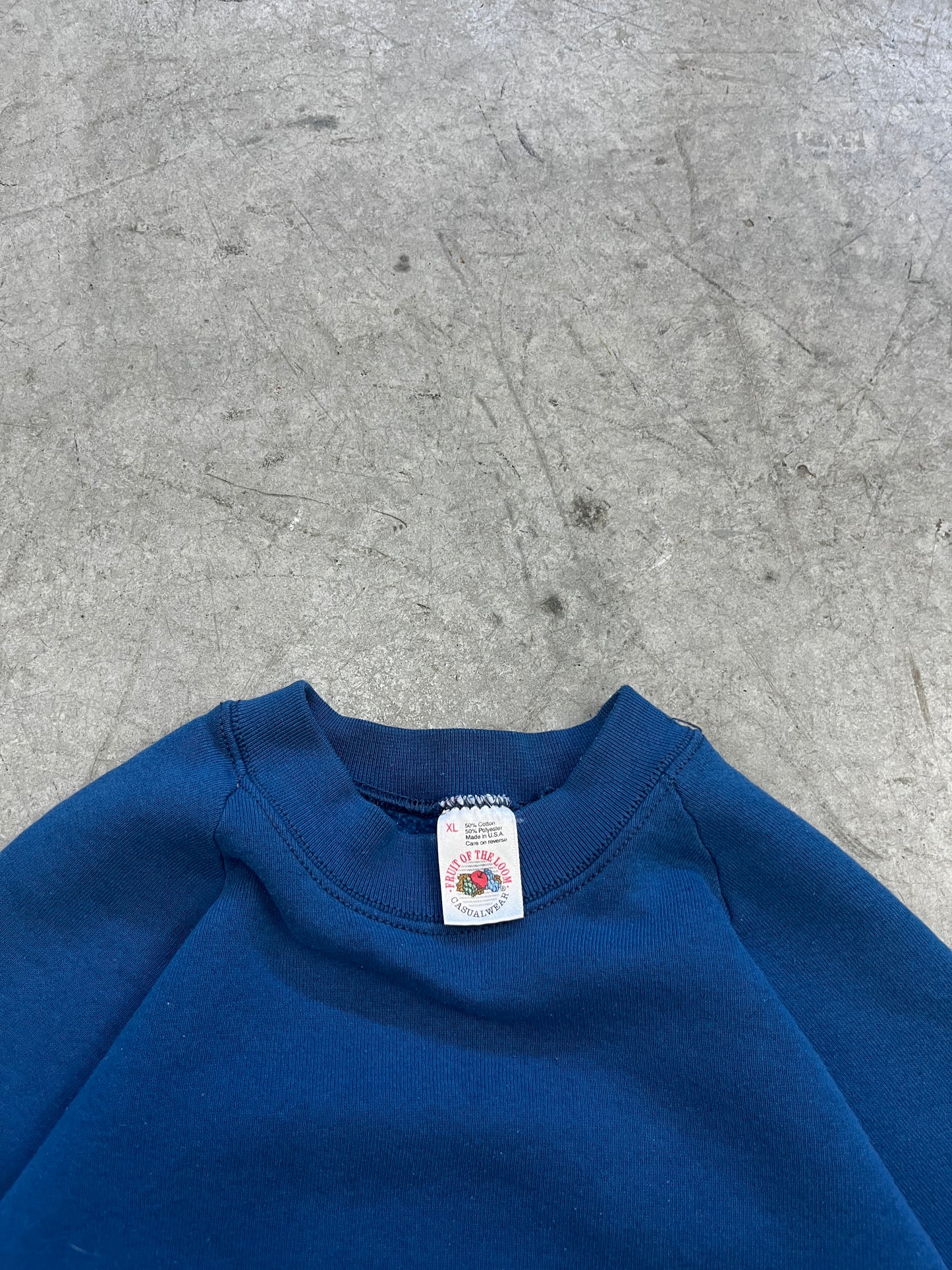 crewneck vintage blank bleu -fit L